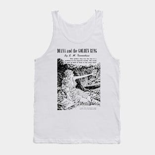 No Background Diana and The Golden Ring Retro Comic Tank Top